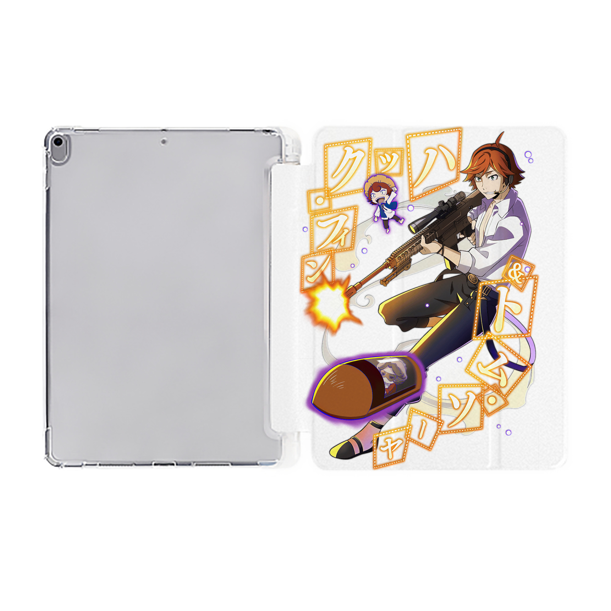 （画像用） 文豪ストレイドッグス Bungo Stray Dogs IPad ケース ペン収納付き 三つ折りスタンド PUレザー×シリコン 対応機種9.5/10.5/10.9インチ